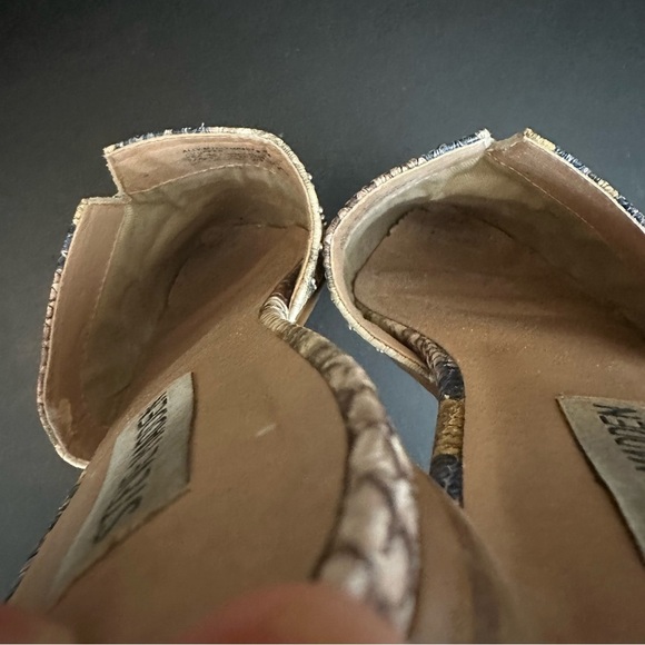 Steve Madden Size 8.5 Trace -B Leather Pointed Toe Mules Snake Animal Print - Picture 10 of 10